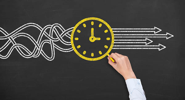 Stylised clock graphic